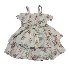 GB Girls Size 4 Floral Layered Sundress